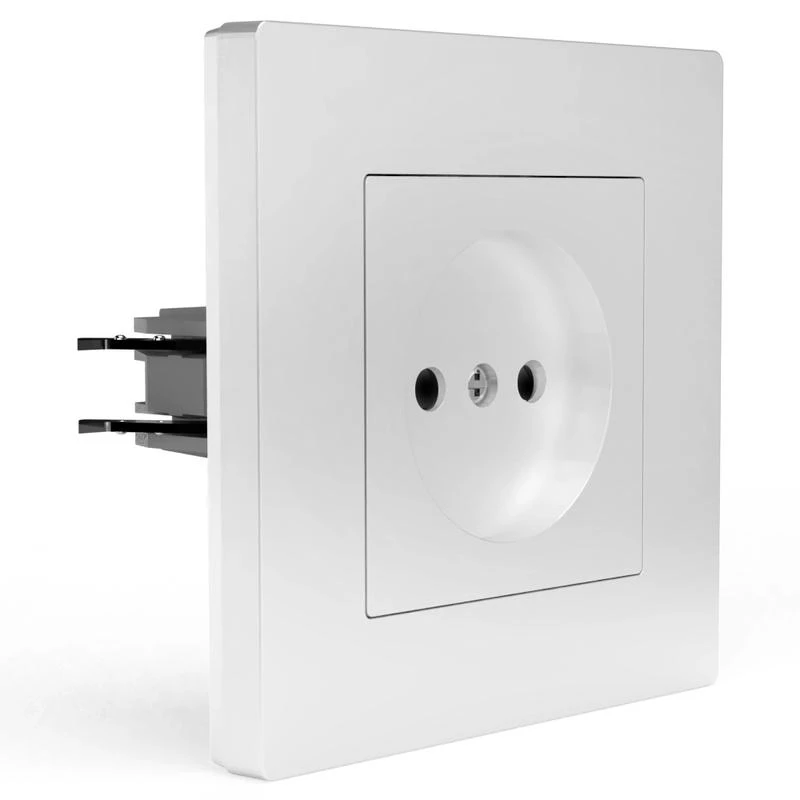 Розетка 1-м СП Pixel 16А IP20 без заземл. в сборе бел. TOKOV ELECTRIC TKE-PX-R1F-C01 2