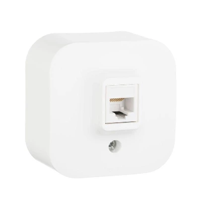 Розетка компьютерная 1-м ОП Quteo RJ45 кат.5E UTP бел. IEK 782224