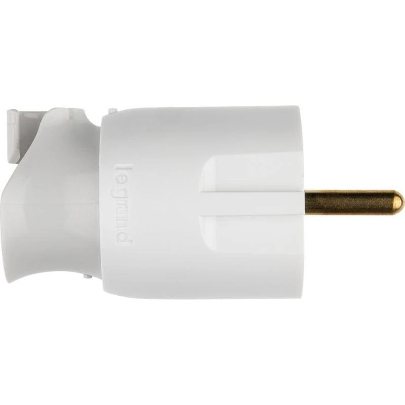 Вилка электрич. каб. Helium 16А 2P+E поворот. бел. Leg 050172 1