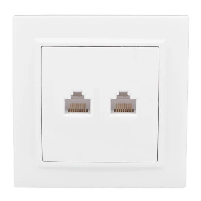 Розетка компьютерная 2-м СП Минск RJ45 бел. EKF ERK02-035-10