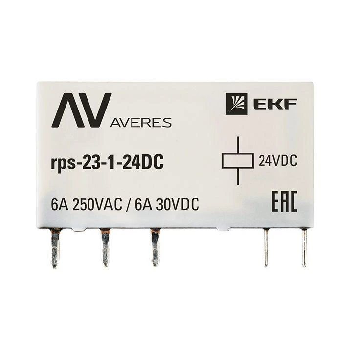 Реле промежуточное РП slim 23/1 6А 24В DC AVERES EKF rps-23-1-24DC 1