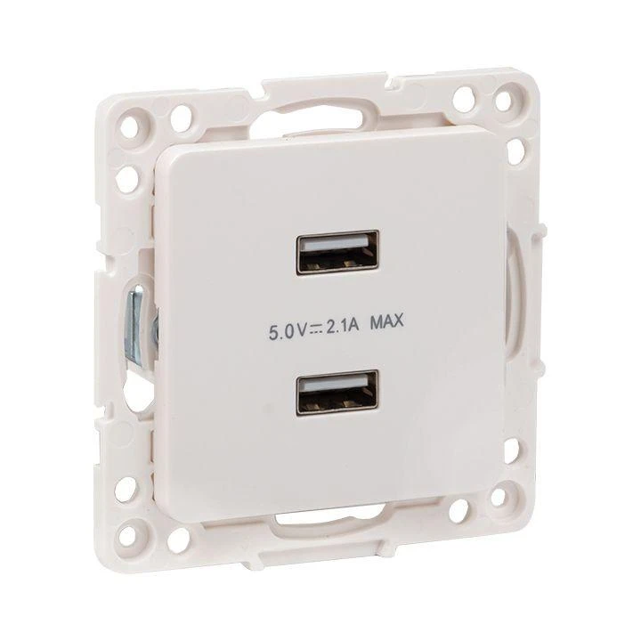 Розетка USB 2-м Стокгольм 2.1А механизм бел. PROxima EKF EYR16-028-10-2USB 3