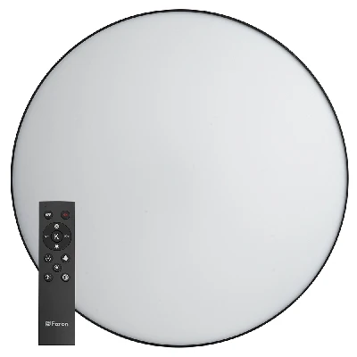 Светодиодный управляемый светильник Feron AL6200 “Simple matte” тарелка 165W 3000К-6500K черный 48068