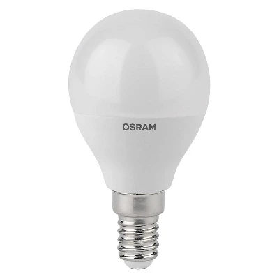 Лампа светодиодная LED Antibacterial P 7.5Вт шар матовая 2700К тепл. бел. E14 806лм 220-240В угол пучка 200град. бактерицидн. покрыт. (замена 75Вт) OSRAM 4058075561298