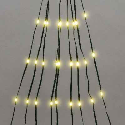 Гирлянда светодиодная из росы с макушкой на елку 9 нитейх2м 200LED тепл. бел. эффект водопада 230В Neon-Night 315-896