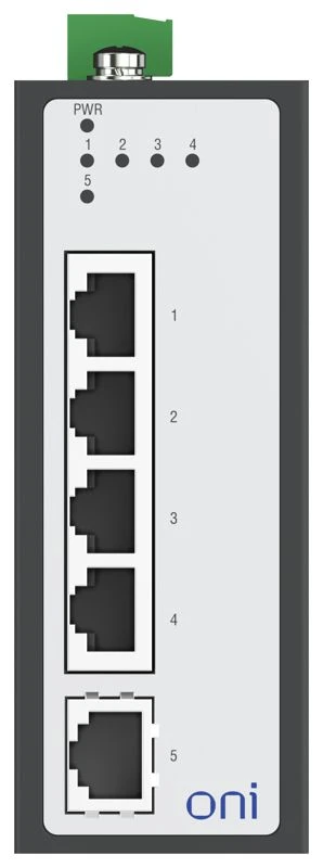 Коммутатор промышленный неуправляемый ISU-430 Ethernet 5 портов 10/100BaseT разъем RJ45 24В AC/12/24/48В DC с резервированием ONI ISU-430-5FE0000000000 1