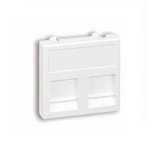 Адаптер на 2 RJ45 коннектора защ. шторки бел. Simon Connect KB76-9