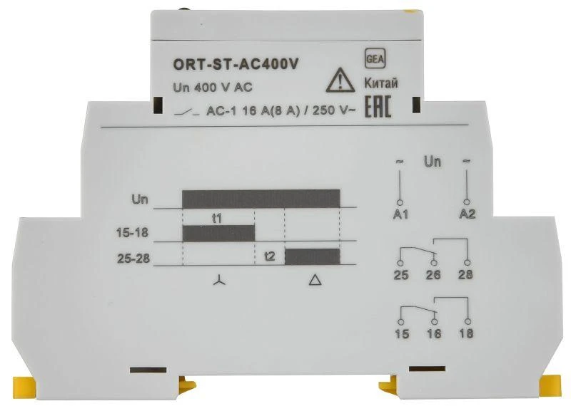 Реле пуска звезда-треугольник ORT 400В AC IEK ORT-ST-AC400V 2
