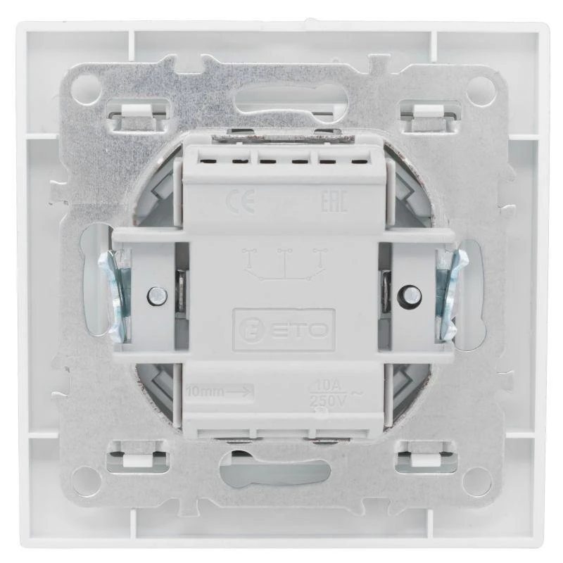 Выключатель 2-кл. СП Минск 10А IP20 бел. Basic EKF ERV10-023-10 5