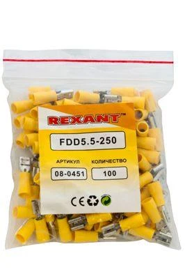 Клемма плоская изол. (гнездо) (VF 5.5-250) REXANT 08-0451 2