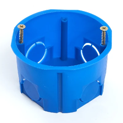 Подрозетник 68*45 STEKKER EBX20-01-2 для сплошных стен, синий (с инд. стикером) 39855