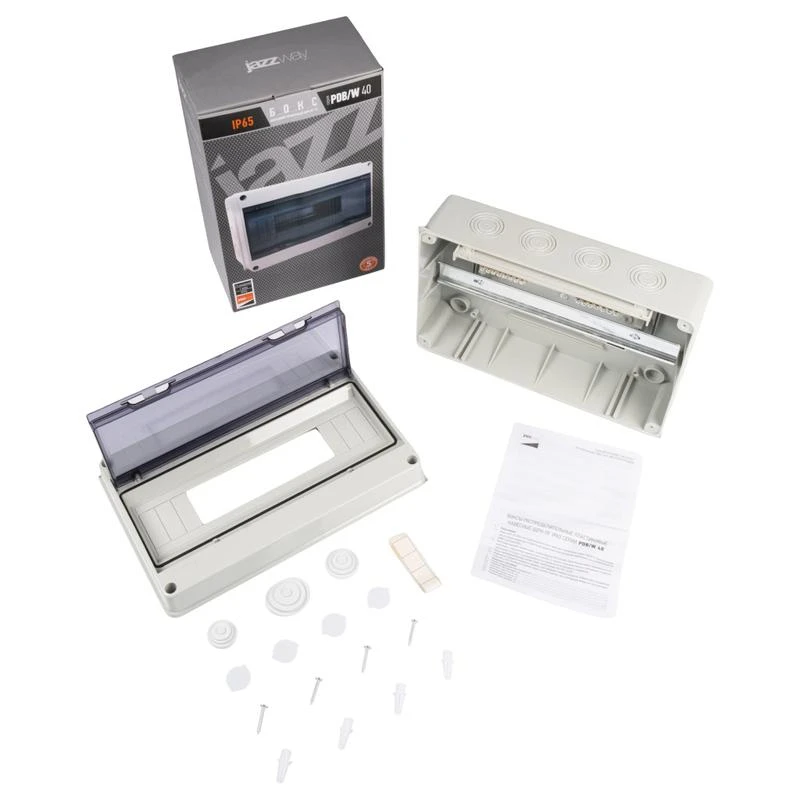 Бокс модульный накладной PDB/W 4015 GR (ЩРН-ПГ-15) IP65 пластик. Pro JazzWay 5072107 5