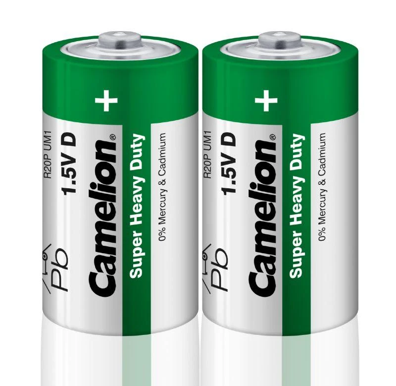 Элемент питания солевой D/R20 R20P-SP2G 1.5В SR-2 (уп.2шт) Camelion 1662 1