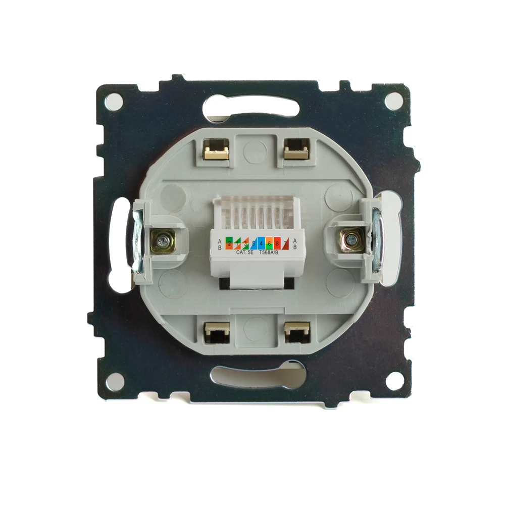 Розетка компьютерная 1-местная RJ-45 (механизм), STEKKER, GLS00-7107-08, серия Катрин, золото 49227 3