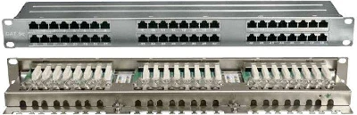 Патч-панель 19дюйм 1U кат.5E полн. экранир. 48 портов RJ45 Dual IDC PPHD-19-48-8P8C-C5E-SH-110D высок. плотности Hyperline 420641
