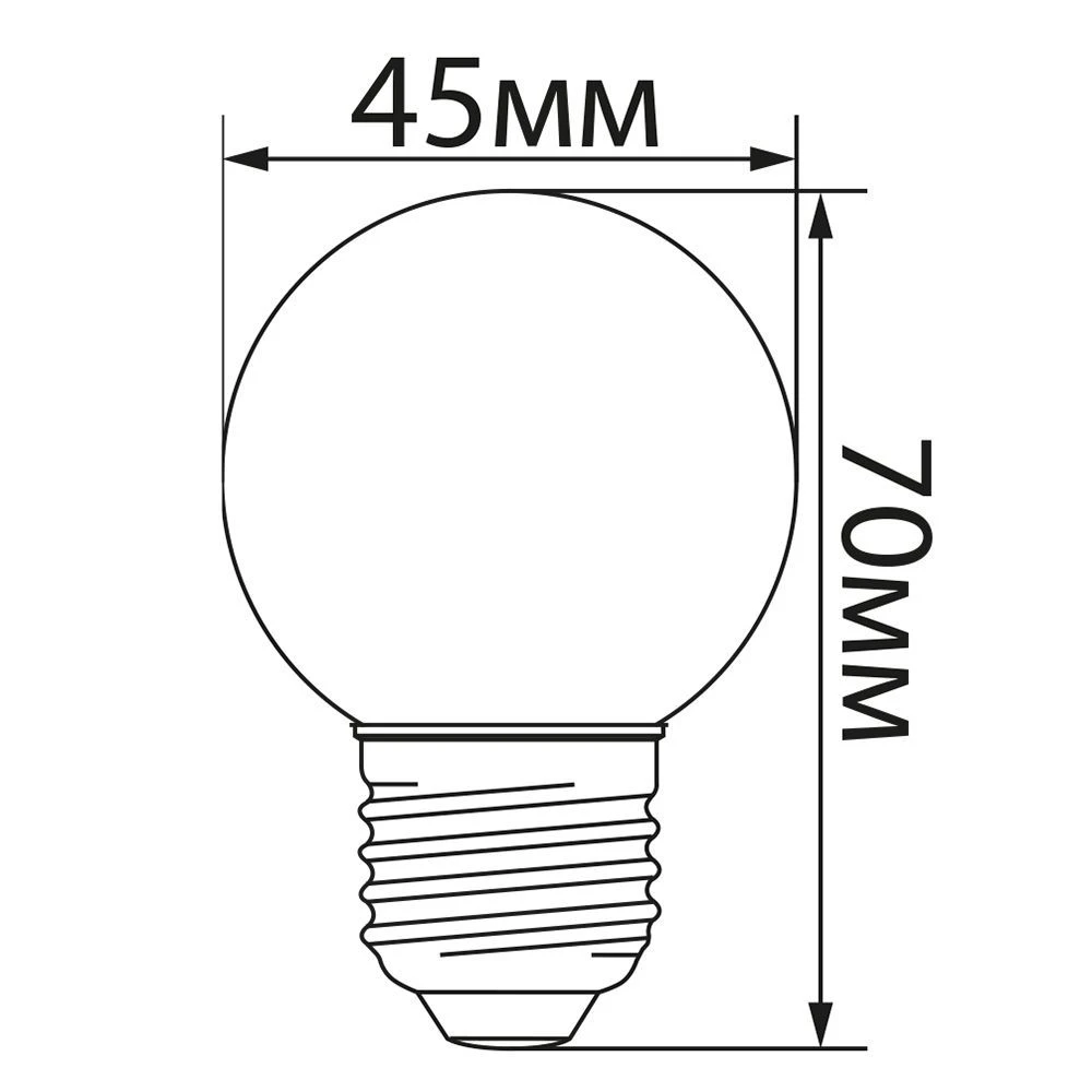 Лампа светодиодная Feron LB-37 Шарик матовый E27 1W 230V 2700K 25878 6