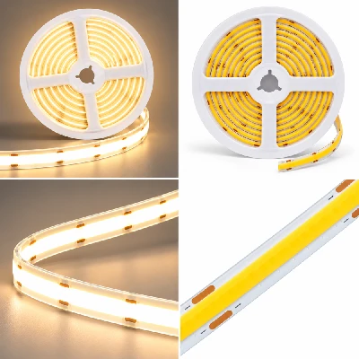 Лента светодиодная COB 320SMD(2110)/ 5Вт/м 24V 5000*8*1.8мм 3000K, IP20, LS539 FERON 53592