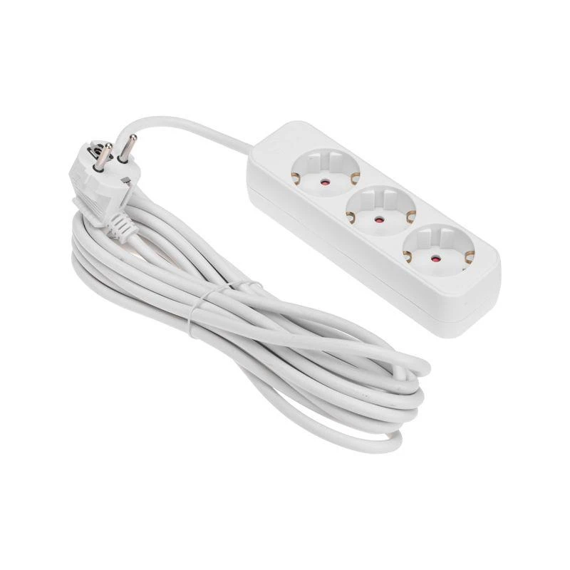 Удлинитель 3х5м с заземл. STANDARD 3х1кв.мм бел. Rexant 13-4011 1