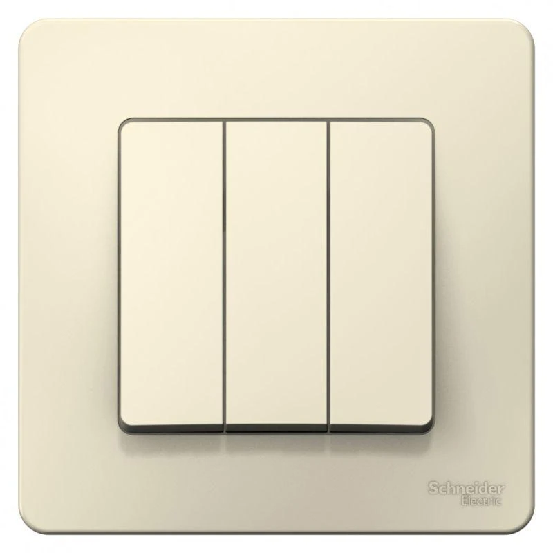 Выключатель 3-кл. СП Blanca 10А IP20 (сх. 1+1+1) 250В молочн. SE BLNVS100502 1