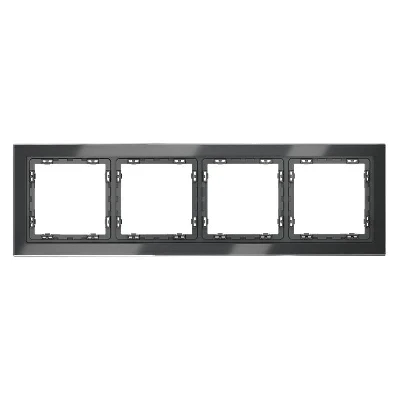 Рамка 4-м S70 стеклян. графит Voltum VLS110407