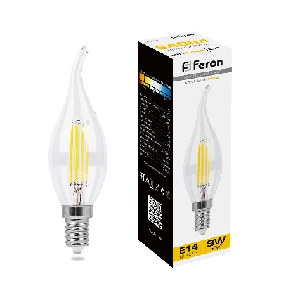 Лампа светодиодная Feron LB-74 Свеча на ветру E14 9W 230V 2700K 25960