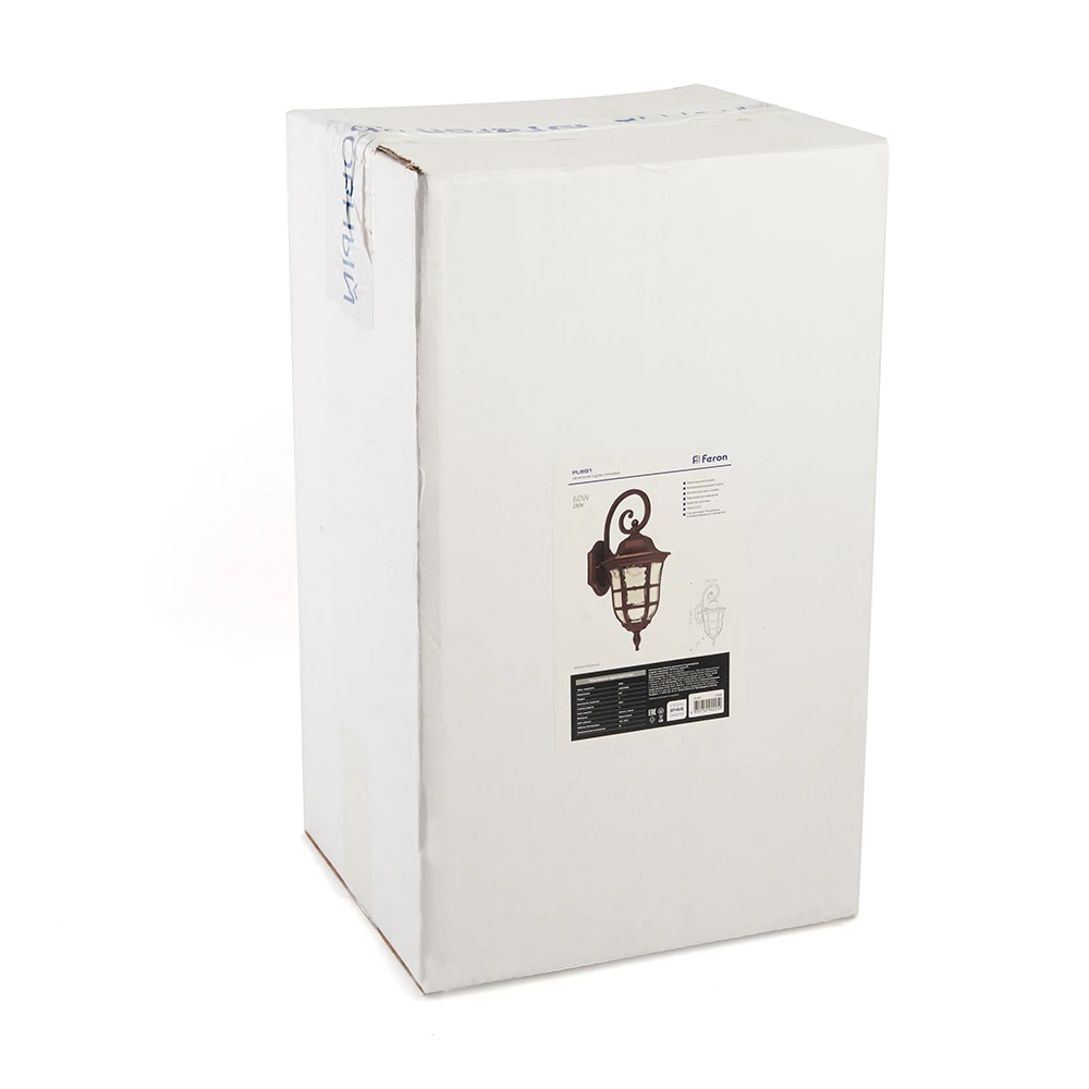 Светильник садово-парковый Feron PL691 на стену вниз 60W 230V E27, коричневый 11696 3