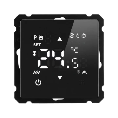 Терморегулятор Wi-Fi (механизм), STEKKER, 250В, 3500Вт, серия Катрин, GLS00-7119-05, черный 50375