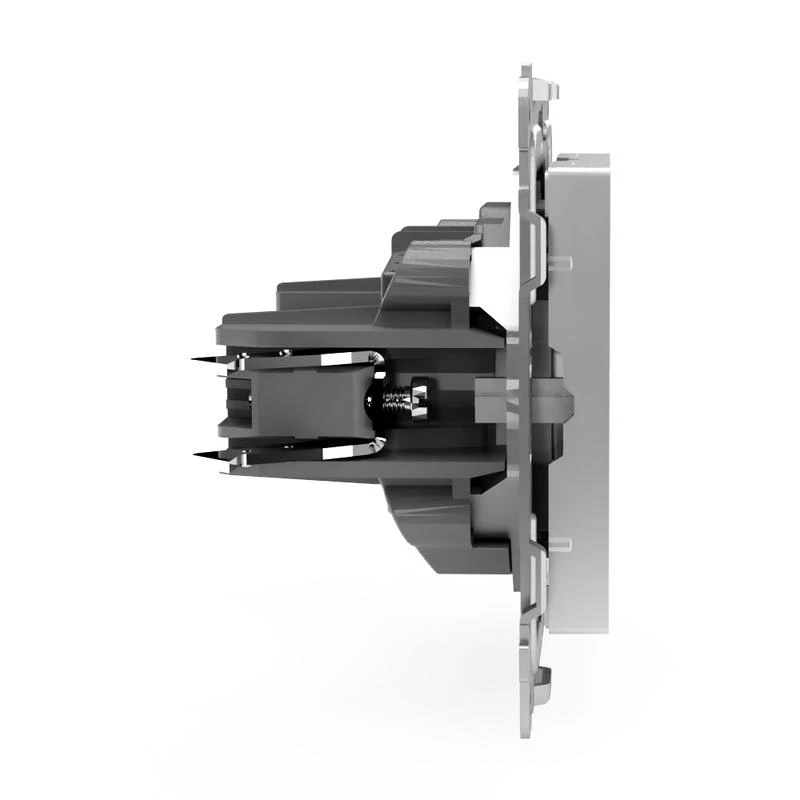 Розетка 1-м СП Pixel 16А IP20 без заземл. механизм алюм. TOKOV ELECTRIC TKE-PX-R1-C03 3