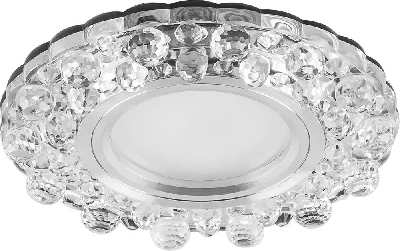 Светильник встраиваемый с белой LED подсветкой Feron CD924 потолочный MR16 G5.3 прозрачный 28899