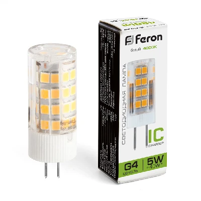 Лампа светодиодная Feron LB-432 G4 5W 175-265V 4000K 25861