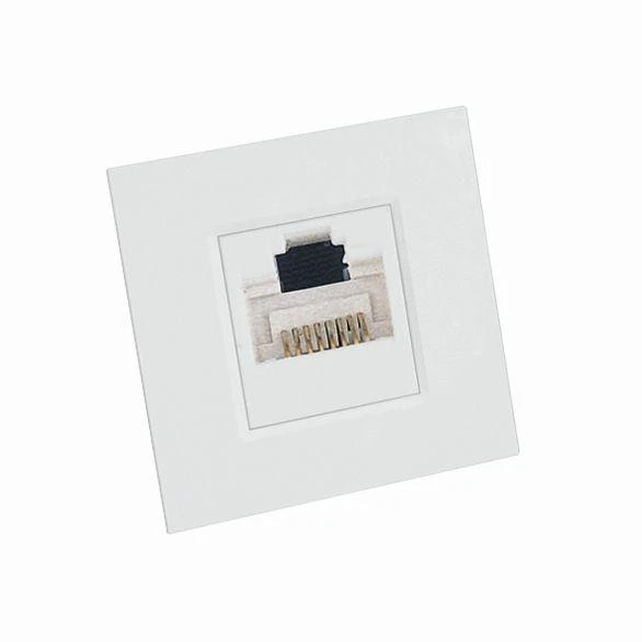 Розетка компьютерная 1-м W45 RJ45 кат.5E для кабель-канала механизм бел. SE RIN-144K5E-B 3