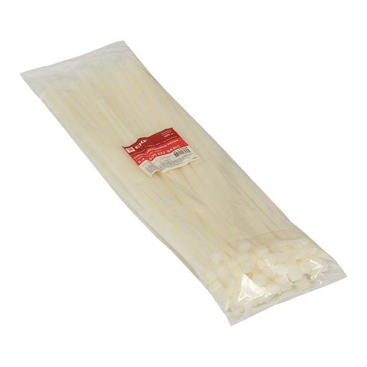 Хомут кабельный 8.2х500 нейл. бел. (уп.100шт) EKF plc-c-8.2x500 2