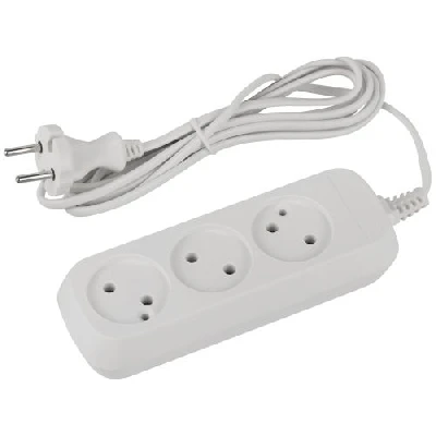 Удлинитель 3х1.5м без заземл. 6А IP20 GREEN LINE UDL-6-315 ШВВП 2х0.75 Эра Б0065043