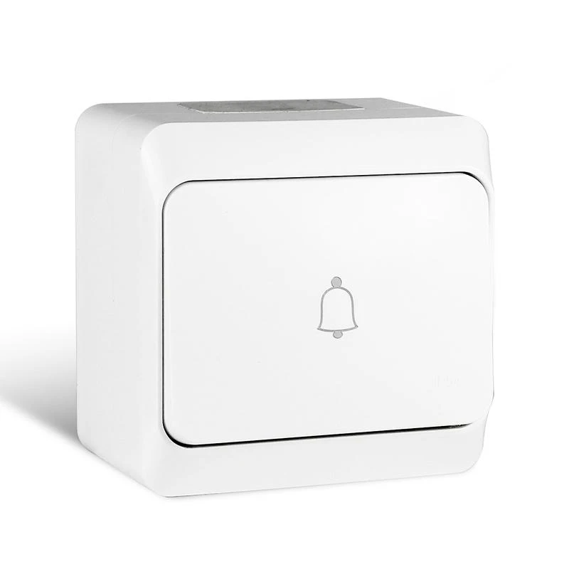 Кнопка звонка ОП Nix 10А IP54 250В бел. TOKOV ELECTRIC TKE-NX-DB-C01-IP54 2