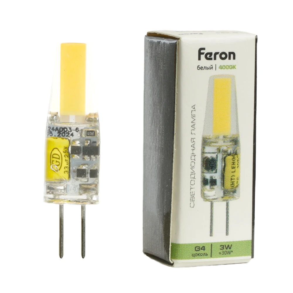 Лампа светодиодная Feron LB-420 G4 3W 12V 4000K 51171 4