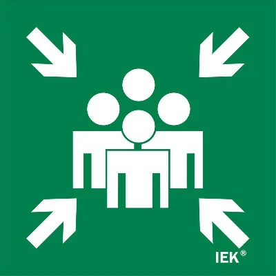 Этикетка самоклеящаяся 150х150мм "Место сбора" IEK LPC10-1-15-15-MSTS