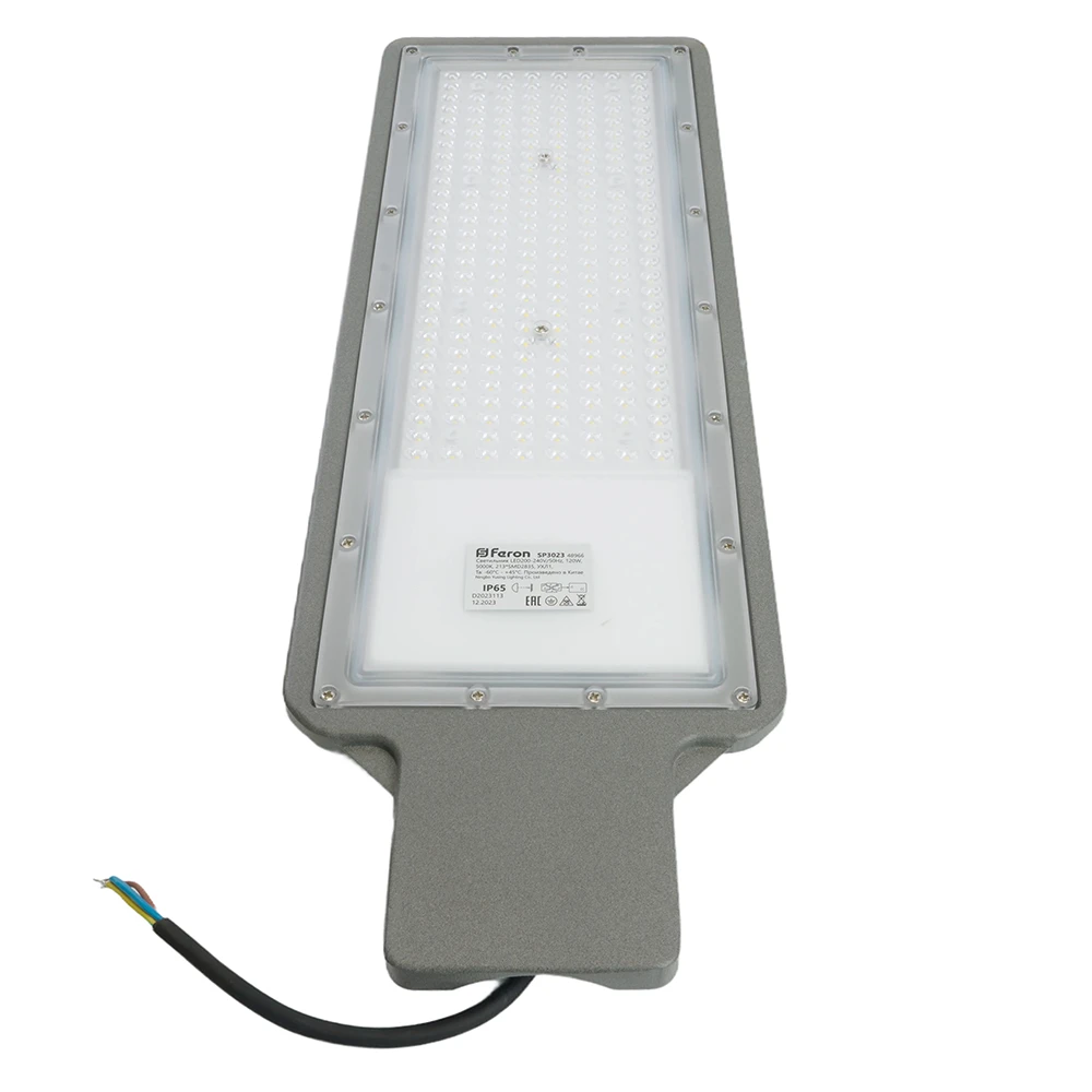 Светодиодный уличный консольный светильник Feron SP3023 120W 5000K 230V, серый 48966 6