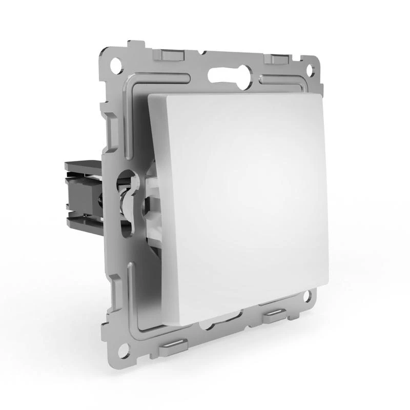 Переключатель проходной 1-кл. СП Pixel 10А IP20 механизм бел. TOKOV ELECTRIC TKE-PX-P1-C01 2