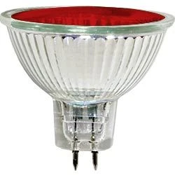 Лампа галогенная, 20W 12V MR16/G5.3 "с красным фильтром", HB4 02256