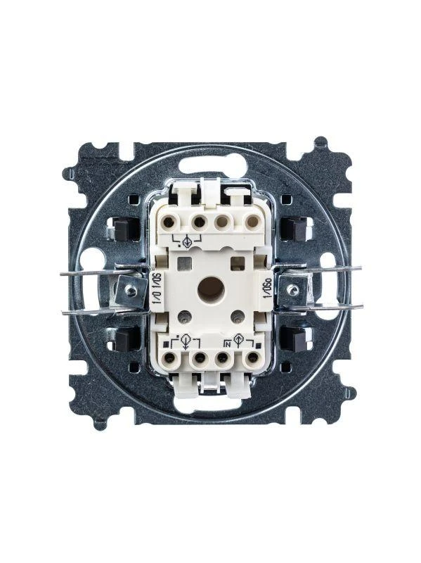 Выключатель кнопочный 1-кл. СП Levit IP20 бел./ледяной ABB 2CHH599145A6001 1