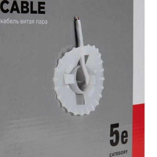 Кабель витая пара U/UTP кат.5E 4х2х24AWG solid CU PVC сер. (м) Rexant 01-0043 2