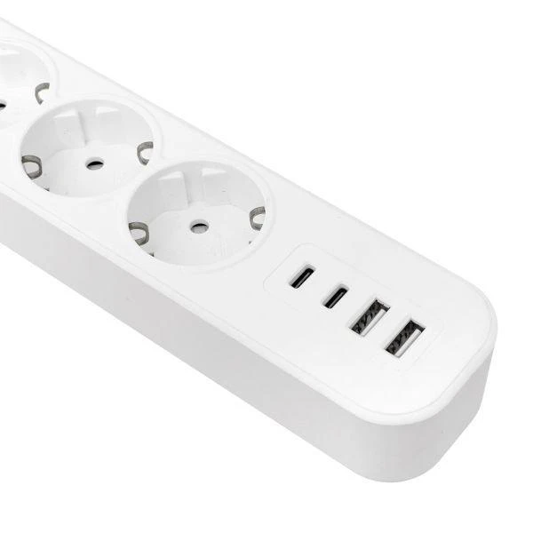 Удлинитель 5х5м IP20 2USB 2.4А+2type-C LUX 1.5кв.мм EKF UBA-LUX-505-TC 6