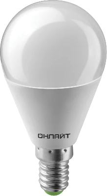 Лампа светодиодная 71 625 OLL-G45-8-230-4K-E14 8Вт шар 4000К нейтр. бел. E14 800лм 176-264В ОНЛАЙТ 71625