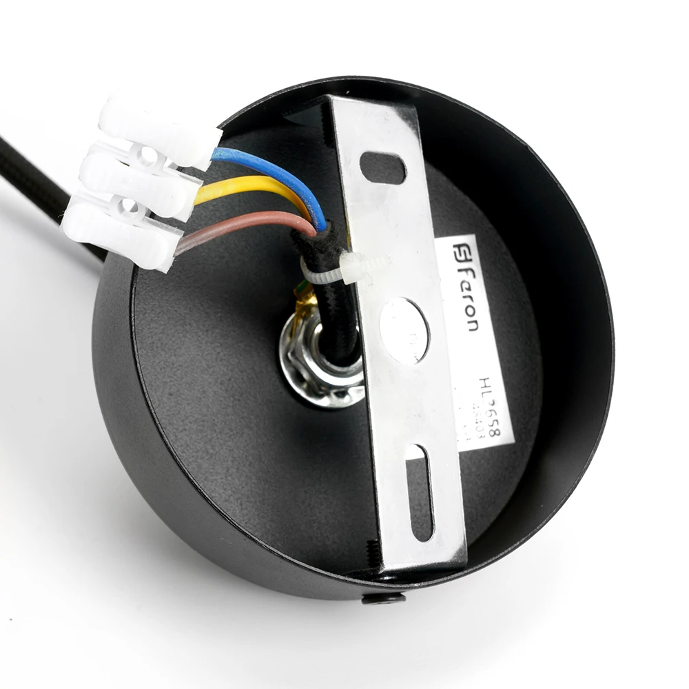Светильник потолочный Feron HL3658 Barrel ECHO levitation 12W, 230V, GX53, чёрный, с антибликовой сеточкой, на подвесе 1,7 м 48403 7