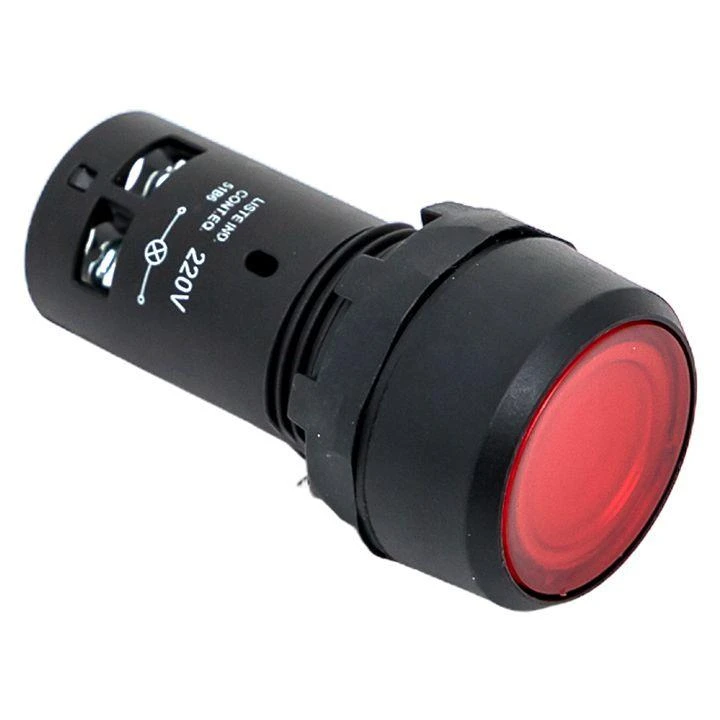 Кнопка SW2C-10D с подсветкой красн. NO EKF sw2c-md-r 5