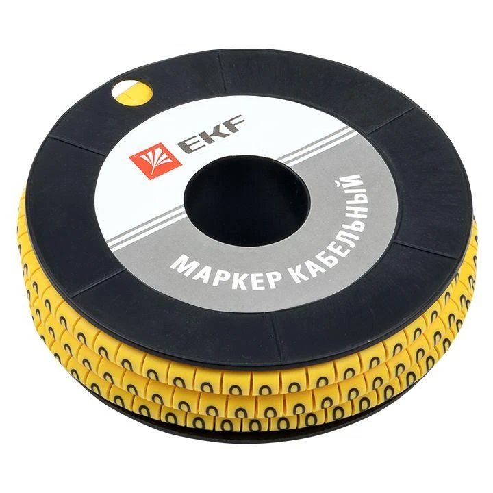 Маркер каб. 1.5кв.мм "0" (к-1000ед) (ЕС-0) EKF plc-KM-1.5-0 1