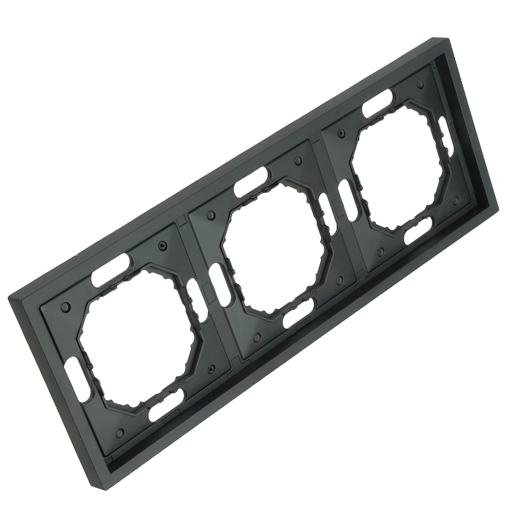 Рамка STEKKER, PFR00-5003-05 3-местная, серия Эмили, черный уголь, soft touch 49860 2