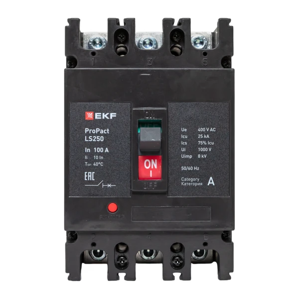 Выключатель автоматический 3п 100А 25кА LS250 ProPact EKF mccb-250-25-3-100-ls 4