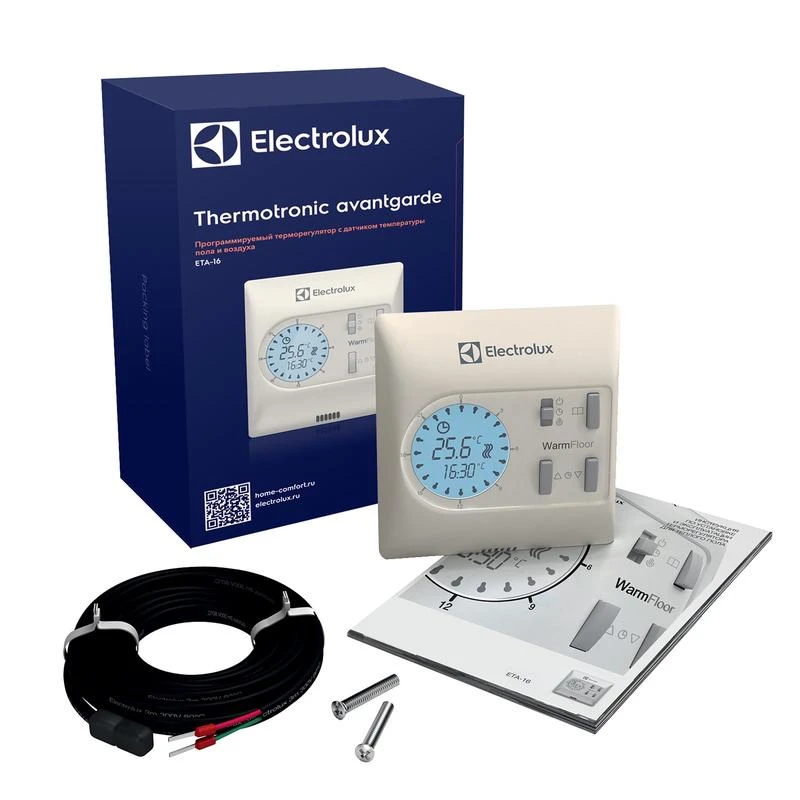 Термостат программируемый Basic ETA-16 16А датчик пола; датчик воздуха Electrolux НС-1017322 1