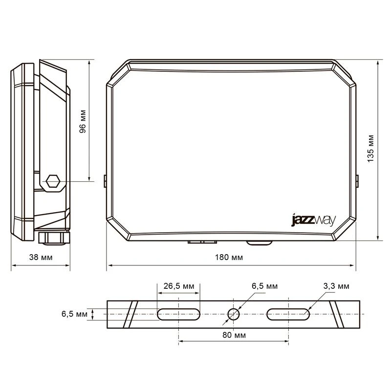 Прожектор светодиодный PFL-SA 100Вт 6500К IP65 OPAL СДО JazzWay 5065932 9
